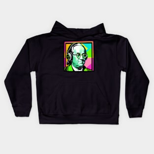 Benjamin Franklin Neon Colors Music Genius Art Kids Hoodie